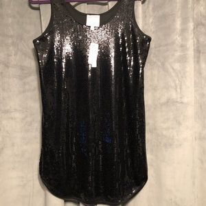 NWT Romeo and Juliet Couture black sequin tunic